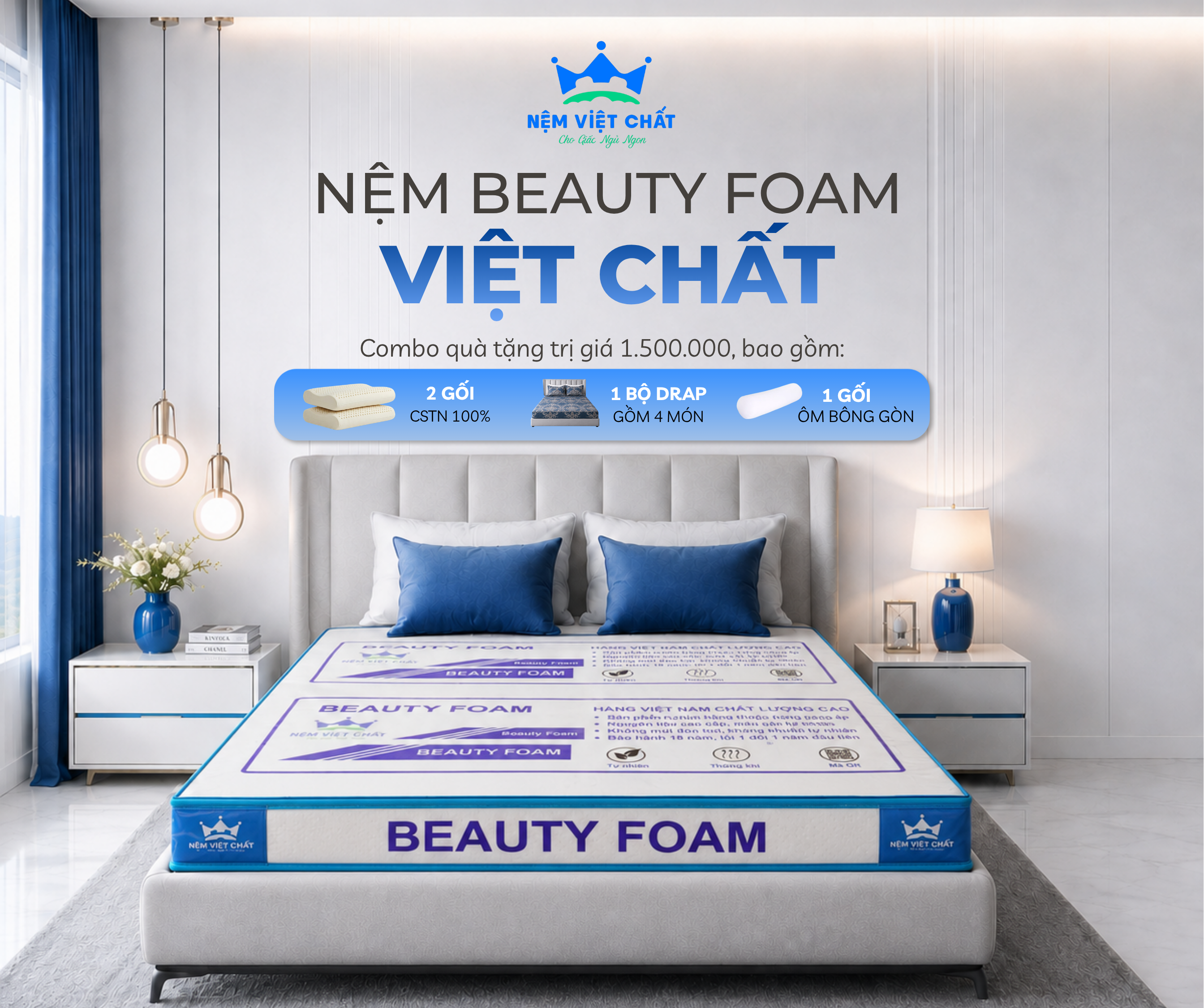 Nệm Beauty Foam Việt Chất
