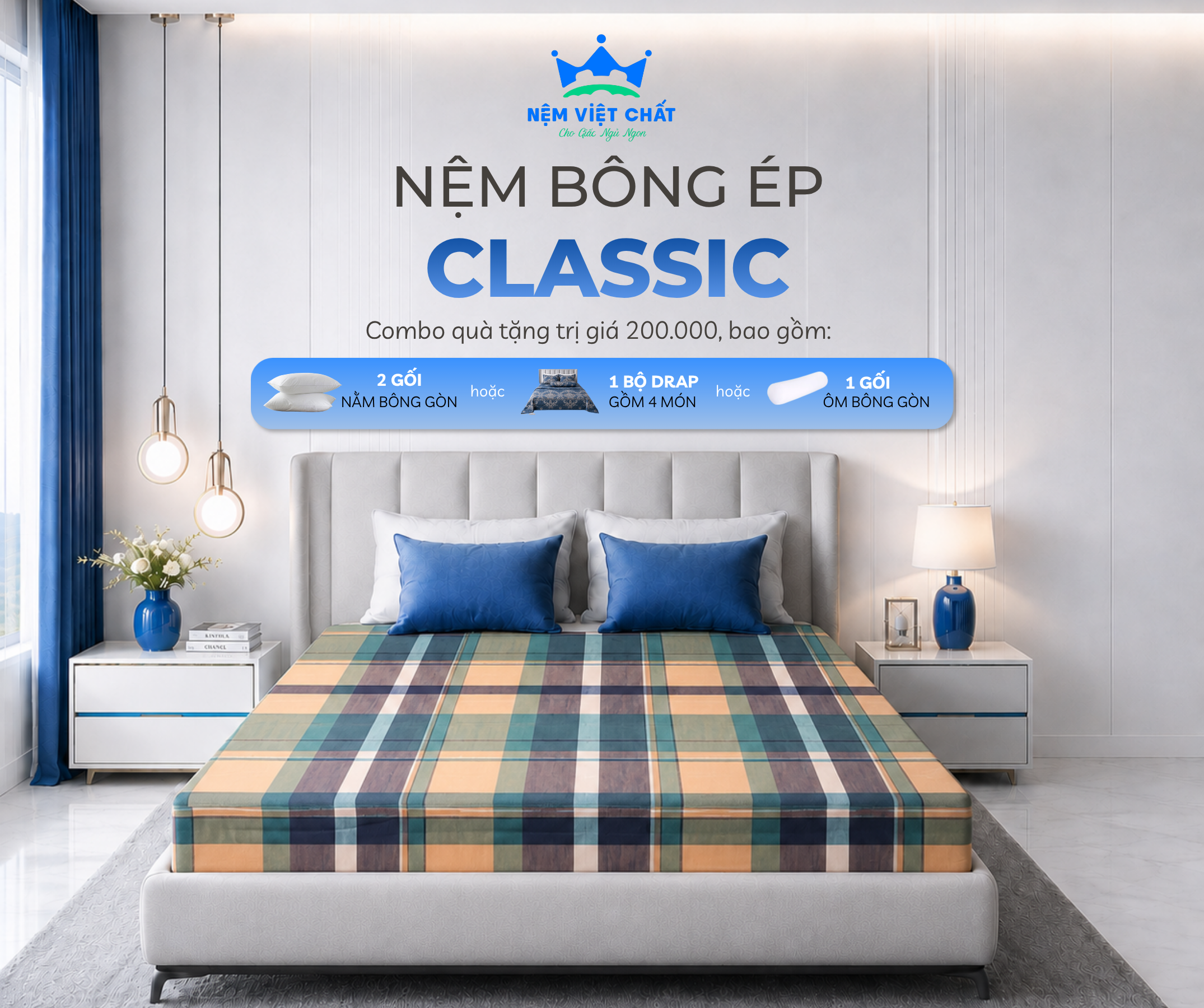 Nệm Bông ép Classic