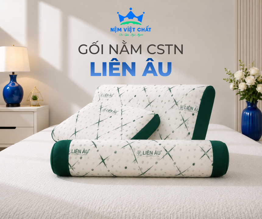 Gối Nằm Cao Su Thiên Nhiên Liên Âu