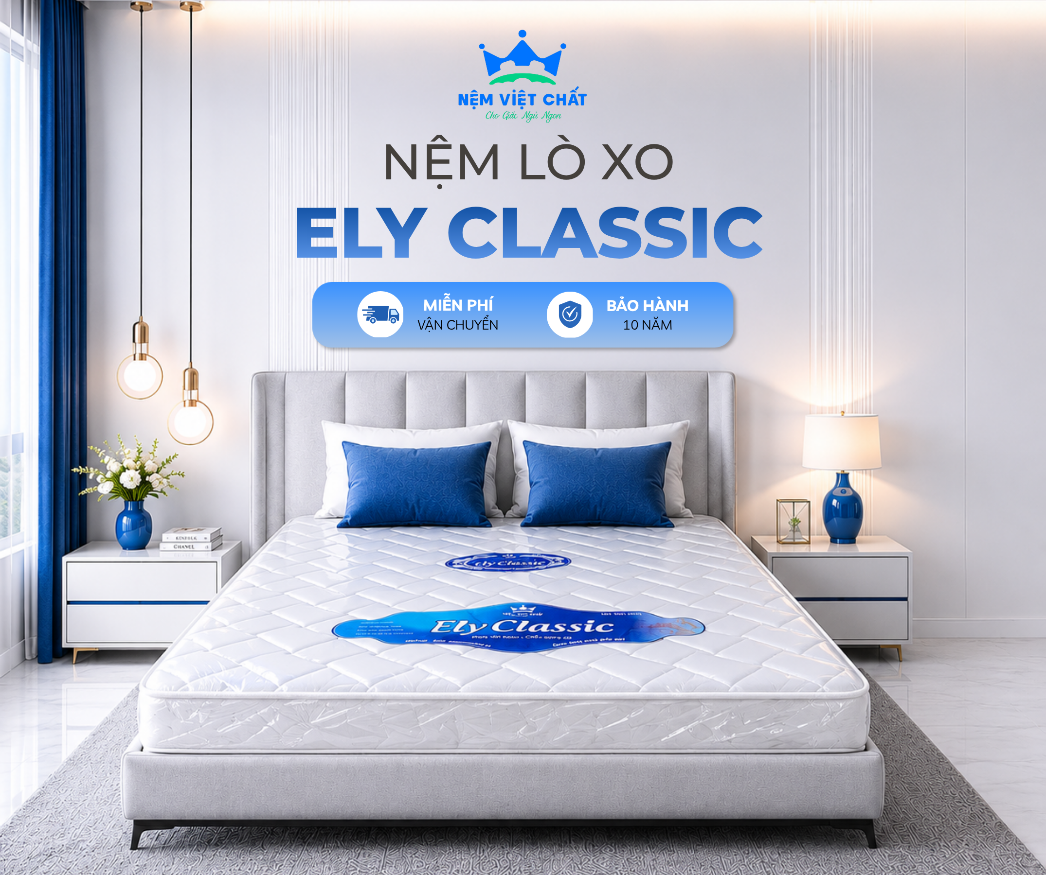 Nệm Lò Xo Ely Classic bảo vệ cột sống