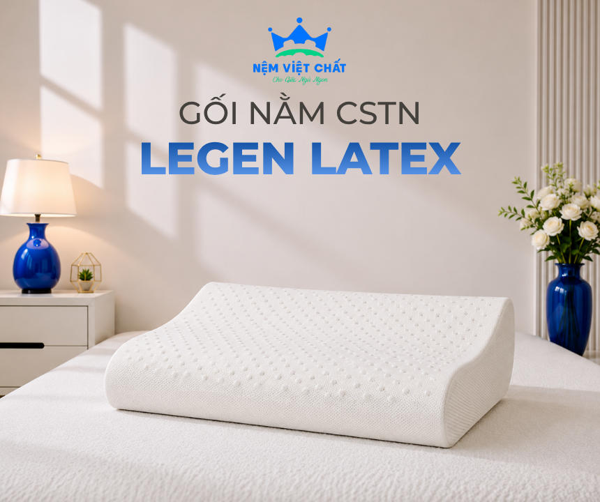 Gối Nằm Cao Su Thiên Nhiên Legen Latex