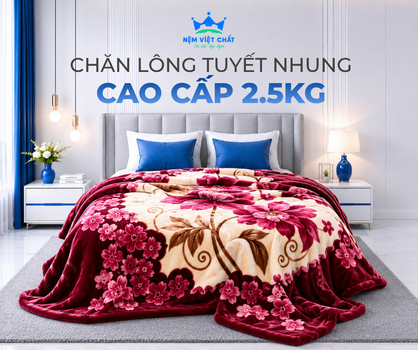 Chăn Lông Tuyết Nhung Cao Cấp 2.5kg