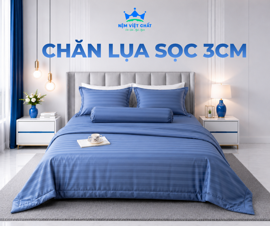 Chăn Lụa Sọc 3cm