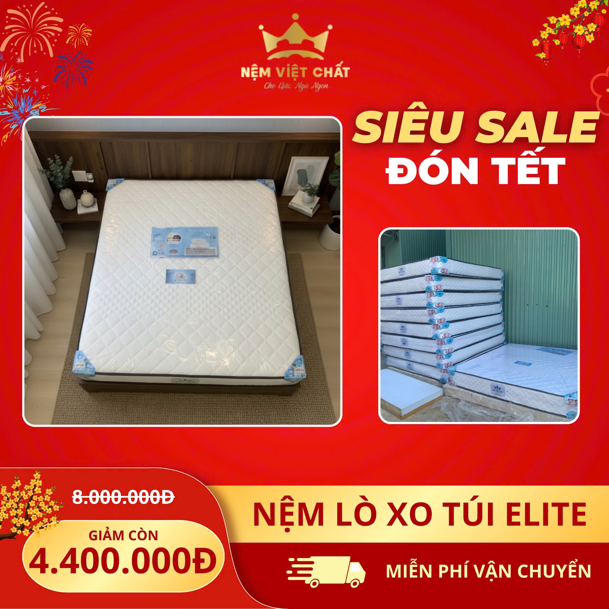 Nệm Lò Xo túi độc lập Elite