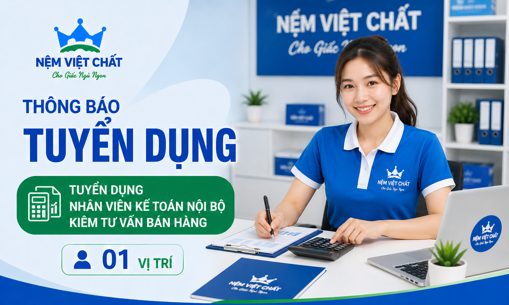 Nhân viên kế toán nội bộ kiêm tư vấn bán hàng